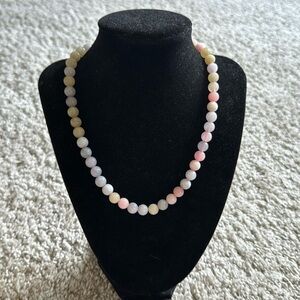 Beautiful morganite stone necklace.